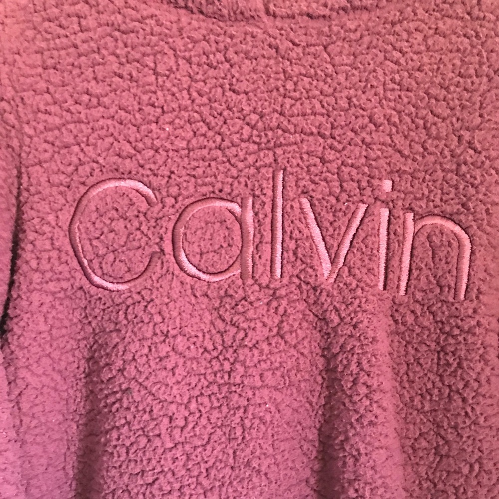 Fuzzy burgundy hoodie